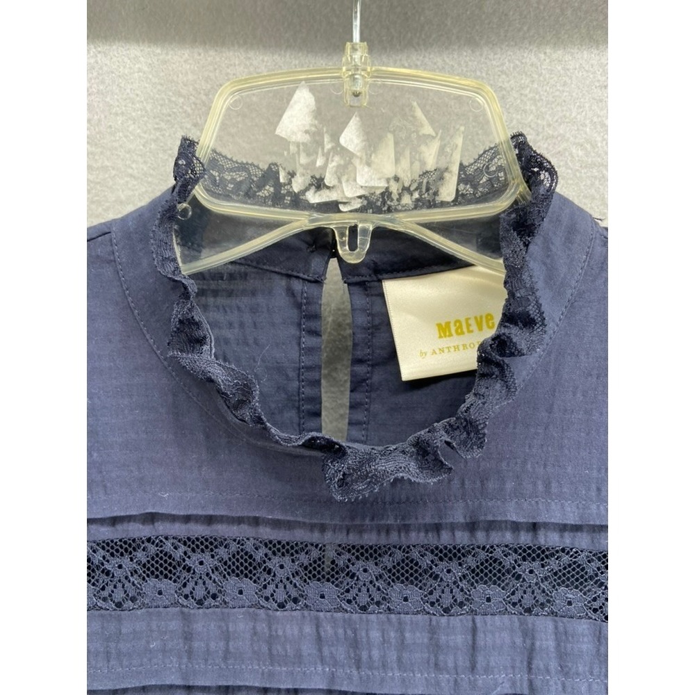 MAEVE‎ Anthropologie Dress Sz 0 Fleetwood Ruffle Peasant Cottagecore Prairie - Picture 7 of 16